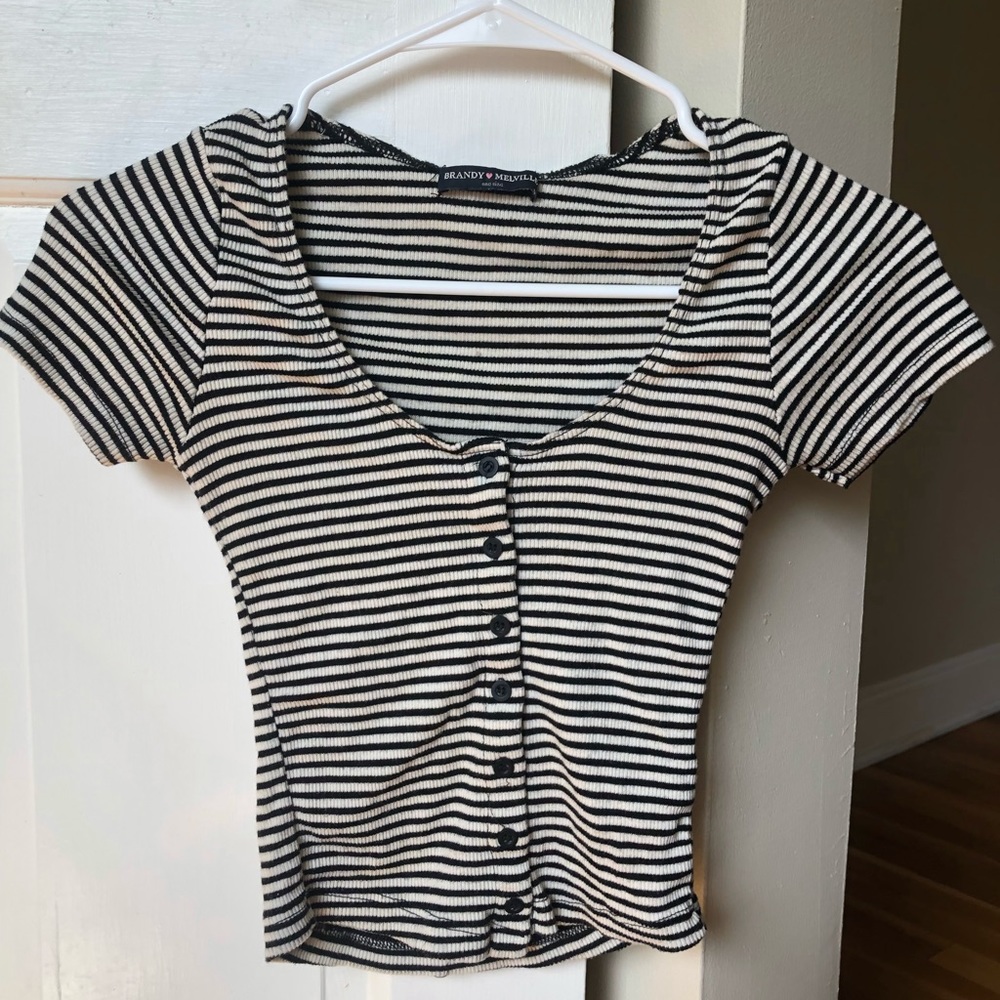 Brandy Melville striped crop top